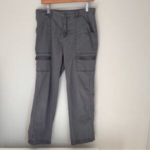 Stylish Gray Wide Leg Cargo Pants